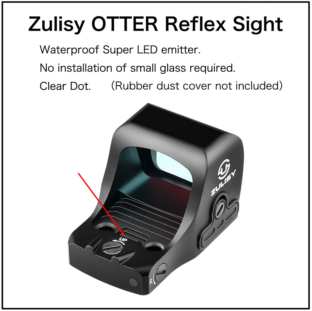 Zulisy OTTER Mini red dot Reflex Sight 3 MOA 1x21mm for RMS RMSc 407K Footprint