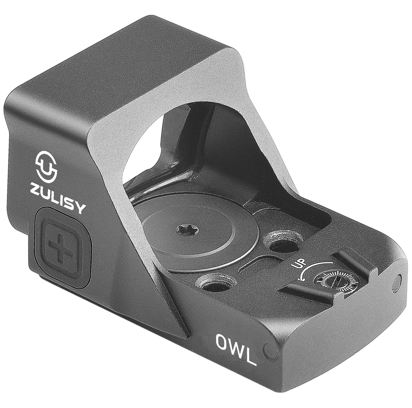 ZULISY OWLc Full Size 3 MOA Red Dot & 56 MOA Circle Ring Reticle Open Reflex Sight for Astigmatism, for RMR/407C Footprint Pistol/Adapter Plate with Picatinny Rail Mount, Shake Awake 1x24mm