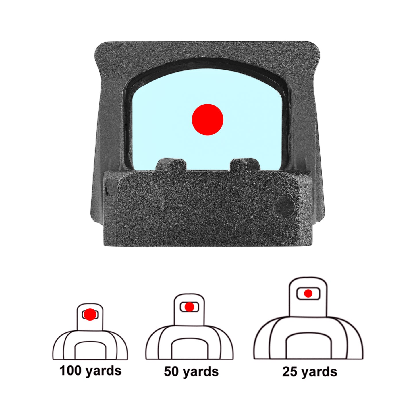 ZULISY Z1-R 4 MOA Micro Red Dot Sight, for RMS RMSc 407K Footprint Compact Pistol Mount, Shake Awake 1x22mm Mini Open Reflex Sight, 1 cliek 1 MOA