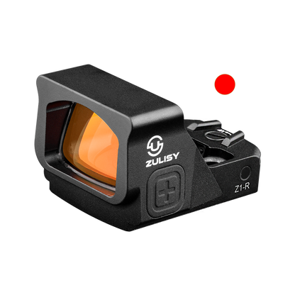 ZULISY Z1-R 4 MOA Micro Red Dot Sight, for RMS RMSc 407K Footprint Compact Pistol Mount, Shake Awake 1x22mm Mini Open Reflex Sight, 1 cliek 1 MOA