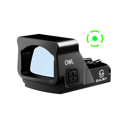 Zulisy OWLc Green Dot Sight 3 MOA Dot & 56 MOA Circle Ring 1x24mm for Viper/Docter/Venom Footprint and Picatinny mount