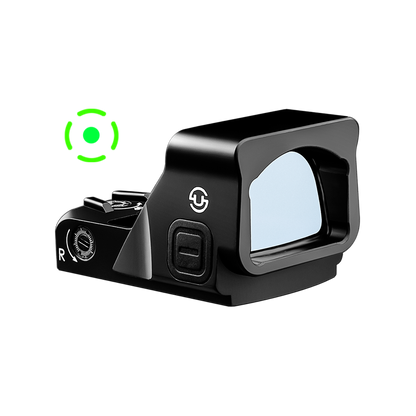 Zulisy OWLc Green Dot Sight 3 MOA Dot & 56 MOA Circle Ring 1x24mm for Viper/Docter/Venom Footprint and Picatinny mount